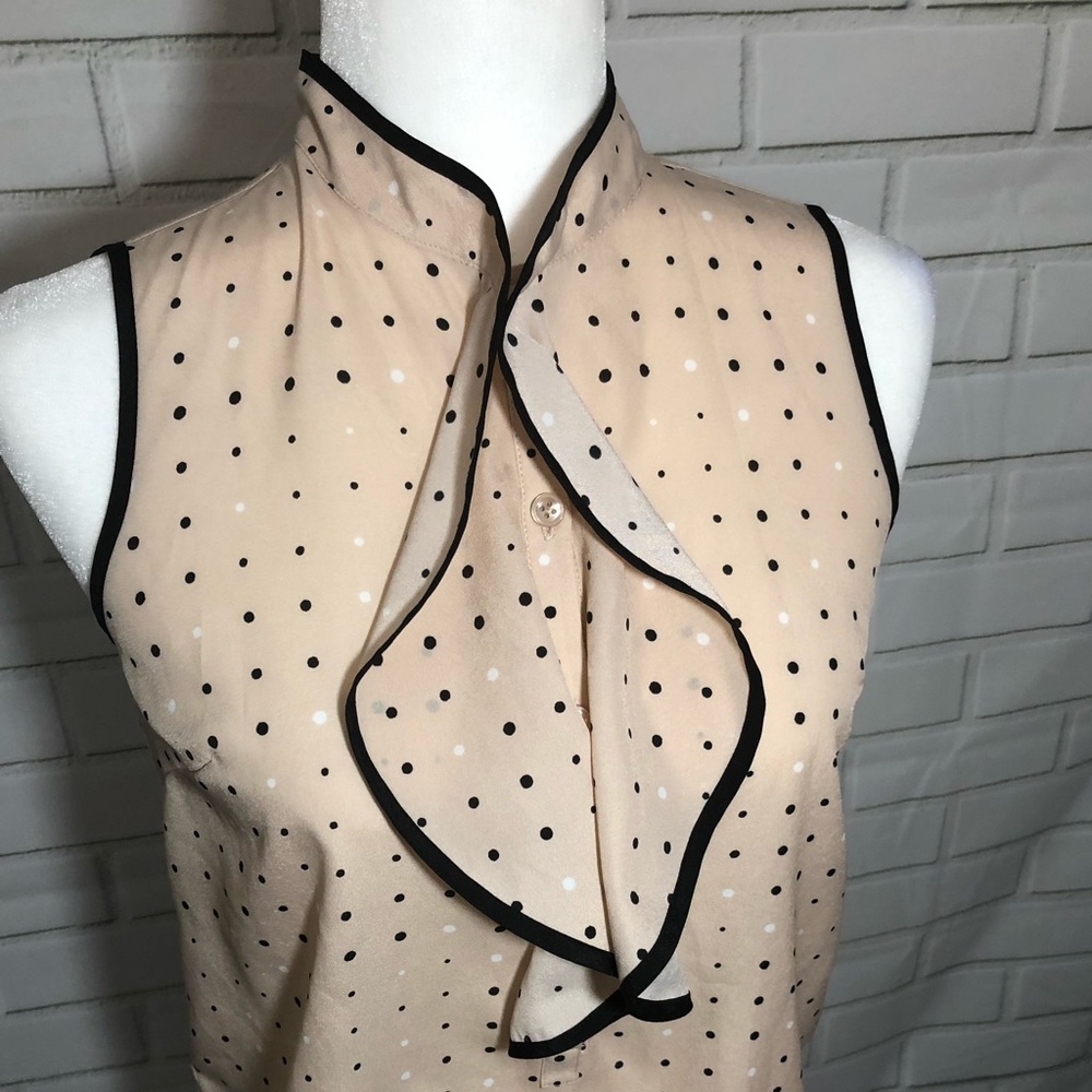 FINAL PRICE! Ann Taylor Petite Polka Dot Blouse